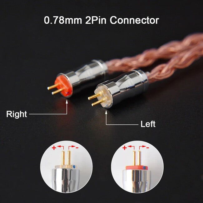 NiceHCK C16-3 16 Cores High Purity Copper Cable 4.4mm Plug, 2Pin Connector – InEar Balanced cableכבל באלנס לאוזניות אינאיר