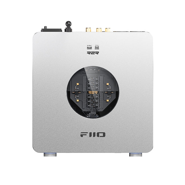 FiiO K13 R2R - Desktop 24-bit R2R DAC and Headphone Amplifier combo, features a fully differential resistor array layout, Bluetooth 5.4 with LDAC, up to 2400 mW power output at 32 ohms, and a 10-band parametric