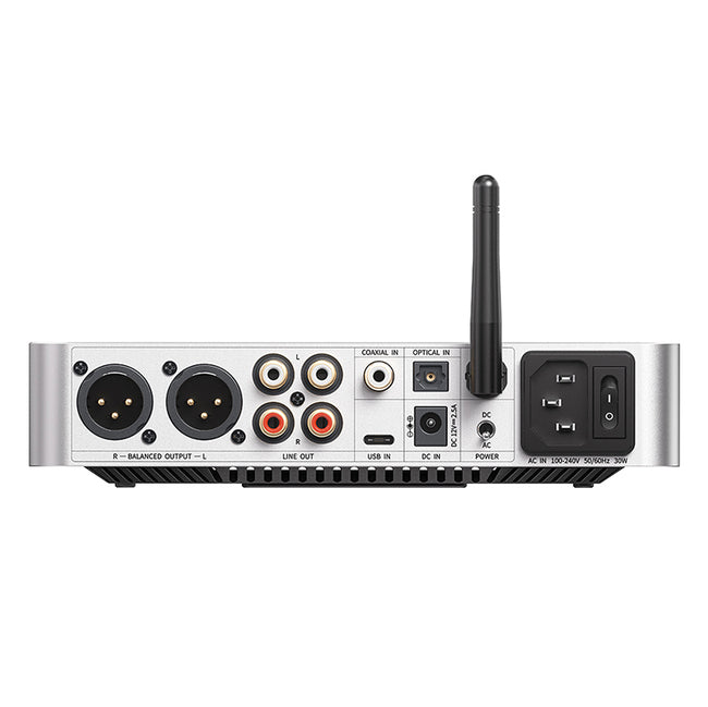 FiiO K13 R2R - Desktop 24-bit R2R DAC and Headphone Amplifier combo, features a fully differential resistor array layout, Bluetooth 5.4 with LDAC, up to 2400 mW power output at 32 ohms, and a 10-band parametric
