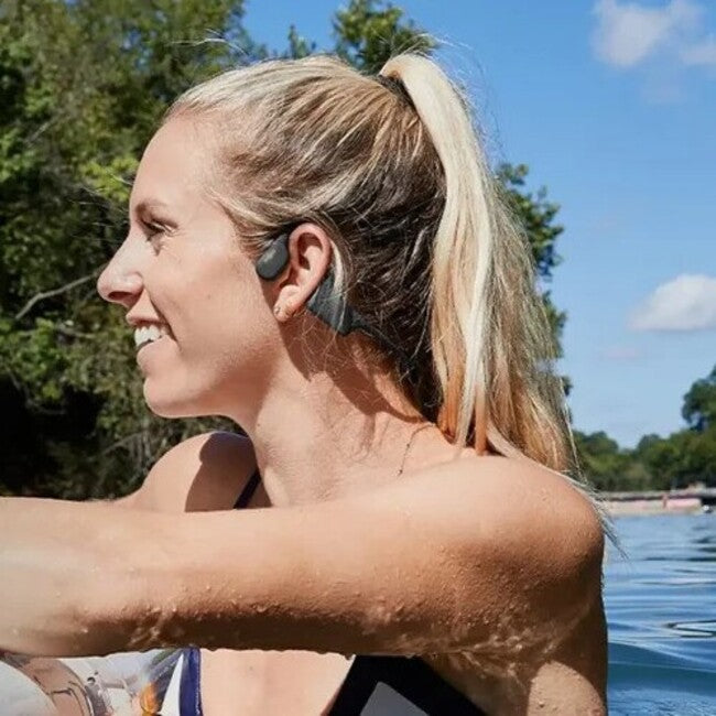 OPENSWIM - Bone Conduction Open-Ear Mp3 Swimming Headphones, Blackאוזניות הולכת עצם לשחייה