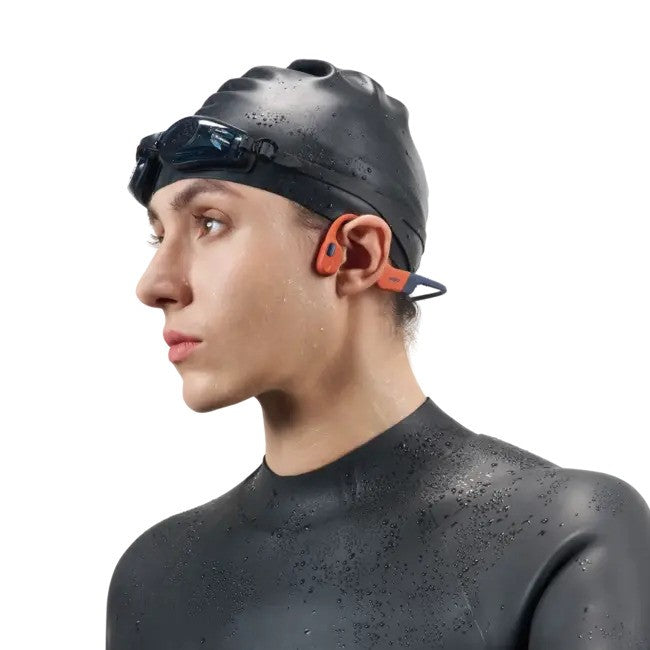 Shokz OpenSwim Pro, Bone Conduction Open-Ear, Bluetooth+MP3, Swimming&Sport Headphones, Red
אוזניות שחייה ואוזניות ספורט בשיטת הולכת עצם, אוזניות בלוטוס+MP3 מבית שוקז , צבע אדום