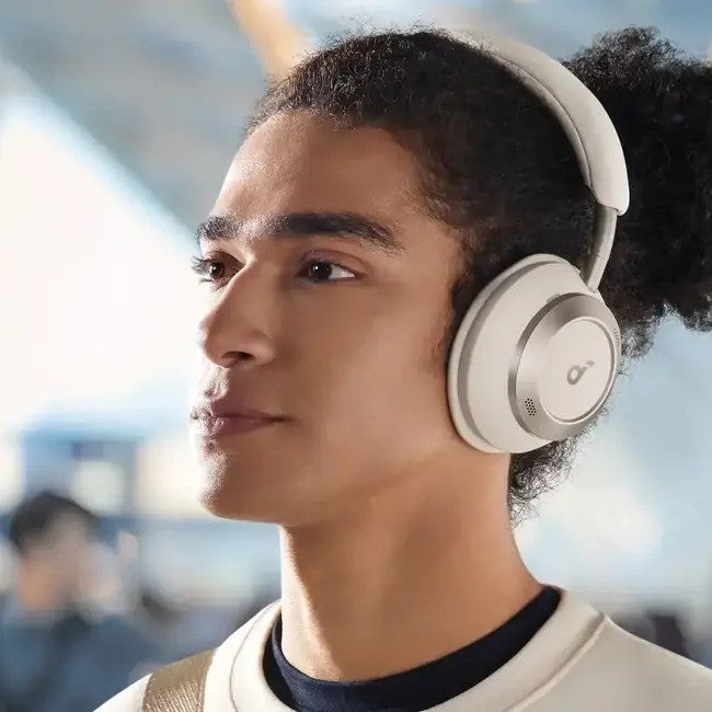 Anker Soundcore Space One Pro, Foldable Over-Ear, ANC, BT Headphones, white
אוזניות קשת יוקרתיות, אוזניות אלחוטיות מתקפלות עם השתקת רעשים אקטיבית, דגם ספייס וואן פרו מבית אנקר סאונדקור, צבע לבן