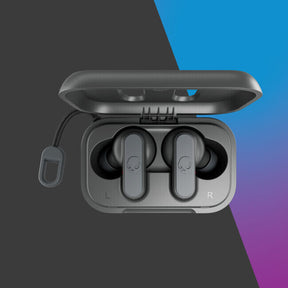 SKULLCANDY DIME - True Wireless Bluethooth Earbud Headphone, Chill Grey. אוזניות סקאלקנדי אלחוטיות בתוך האוזן, מוגן מים, צבע אפור קפוא