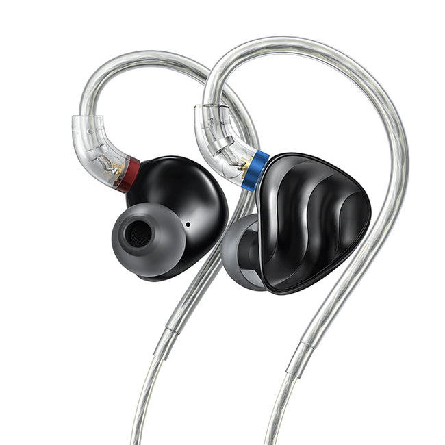 FIIO FH3 InEar Monitor IEM Headphones,Black אוזניות מוניטור בתוך האוזן עם רמקולי בריליום, צבע שחור