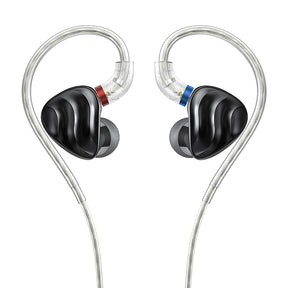 FIIO FH3 InEar Monitor IEM Headphones,Black אוזניות מוניטור בתוך האוזן עם רמקולי בריליום, צבע שחור