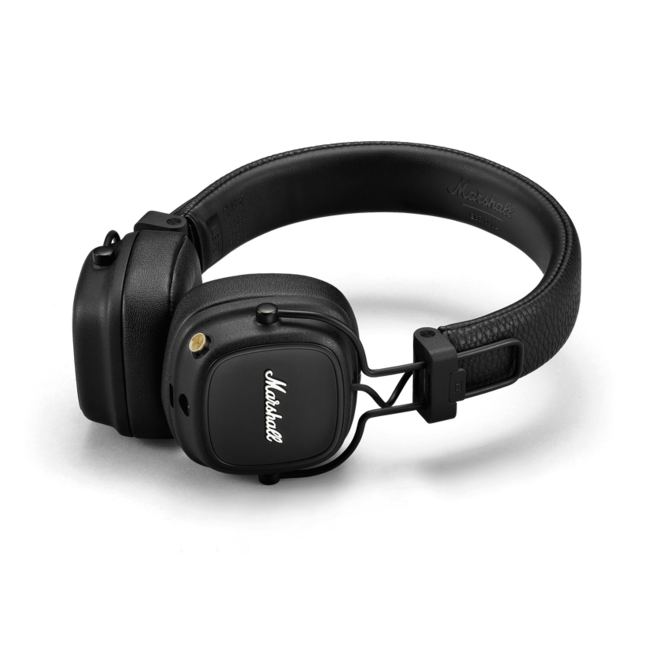 Marshall Major IV On-Ear Bluetooth Headphone, Black. אוזניות מרשל אלחוטיות על האוזן, צבע שחור