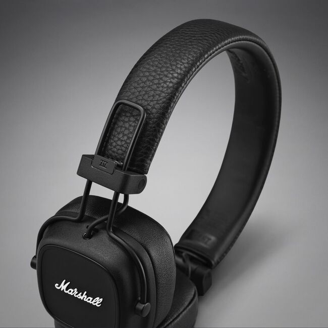Marshall Major IV On-Ear Bluetooth Headphone, Black אוזניות מרשל אלחוטיות על האוזן, צבע שחור.