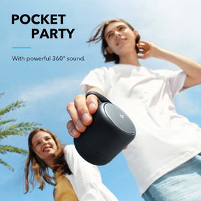 Anker Soundcore Mini 3 Pro, Portable Pocket Party Bluetooth Speaker, Black רמקול נייד, בלוטות 5.0, גודל כיס, מוגן מים, צבע שחור