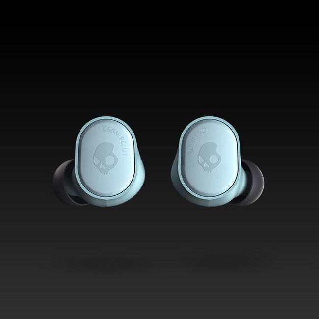 Skullcandy Sesh Evo True Wireless In-Ear Earbud, Bleached Blue אוזניות סקאלקנדי אלחוטיות בתוך האוזן, מוגנות מים, צבע תכלת