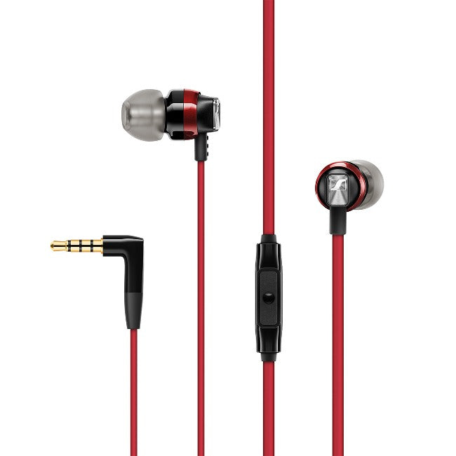 Sennheiser CX 300S In Ear Headphone with Built In Microphone and Remote, Redאוזניות סנהייזר בתוך האוזן, מיקרופון מובנה, צבע אדום