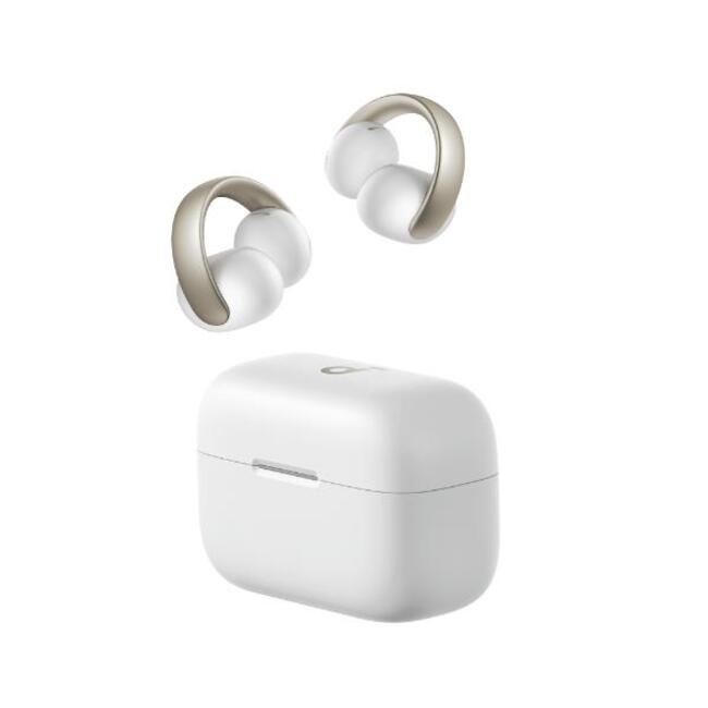 Anker Soundcore AeroClip Open-Ear Clip-On, Wireless Earbuds, with Adaptive Comfort, White
אוזניות אלחוטיות אנקר סאונדקור, אוזניות ארו-קליפ פתוחות, קליפ מתלבש בנוחות על אפרכסת האוזן, צבע לבן. יבואן רשמי! 
