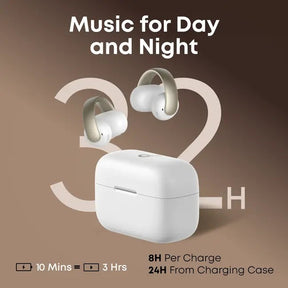 Anker Soundcore AeroClip Open-Ear Clip-On, Wireless Earbuds, with Adaptive Comfort, White
אוזניות אלחוטיות אנקר סאונדקור, אוזניות ארו-קליפ פתוחות, קליפ מתלבש בנוחות על אפרכסת האוזן, צבע לבן. יבואן רשמי! 
