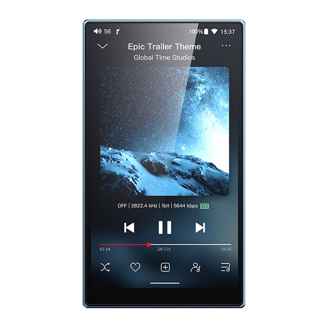 FiiO JM21 – Hi-Res Lossless Portable Digital Audio Player – DAP, Blue Sky
נגן אודיו דיגיטלי נייד מבית פיו, FiiO JM21 , כולל מגבר אוזניות וממיר דיגיטל לאנלוג, צבע כסף/תכלת

