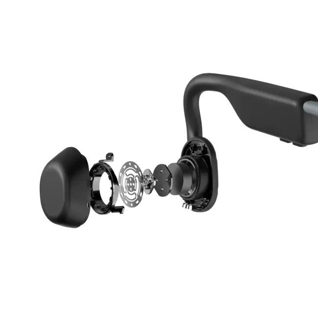 Shokz OpenMove wireless Bone Conduction Open-Ear Lifestyle & Sport Headphones, Grey
אוזניות אלחוטיות אופן-מוב בשיטת הולכת עצם ללא חדירה לאוזן, אוזניות בלוטוס לפנאי וספורט מבית שוקז, צבע אפור
