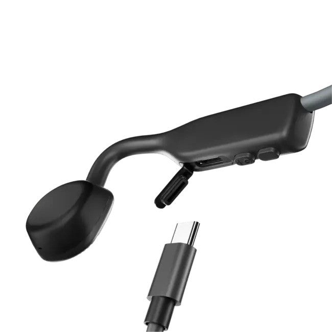 Shokz OpenMove wireless Bone Conduction Open-Ear Lifestyle & Sport Headphones, Grey
אוזניות אלחוטיות אופן-מוב בשיטת הולכת עצם ללא חדירה לאוזן, אוזניות בלוטוס לפנאי וספורט מבית שוקז, צבע אפור
