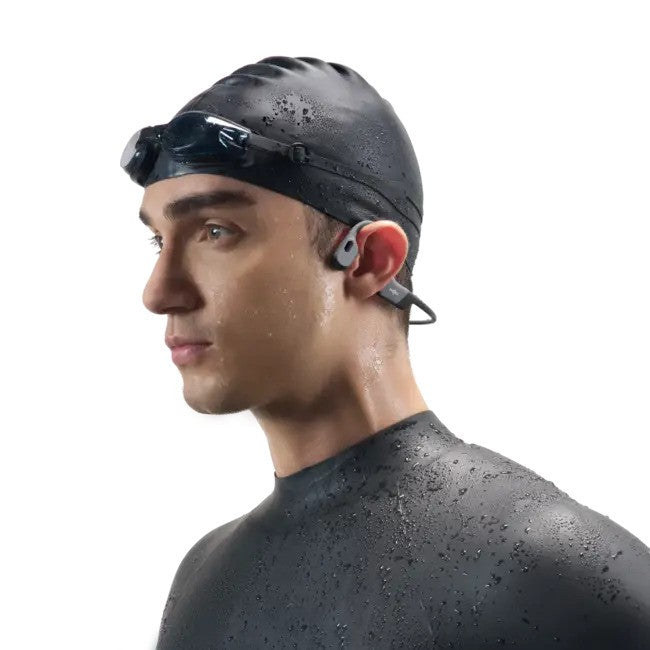 Shokz OpenSwim Pro, Bone Conduction Open-Ear, Bluetooth+MP3, Swimming&Sport Headphones, Grey אוזניות שחייה ואוזניות ספורט בשיטת הולכת עצם, אוזניות בלוטוס+MP3 מבית שוקז , צבע אפור