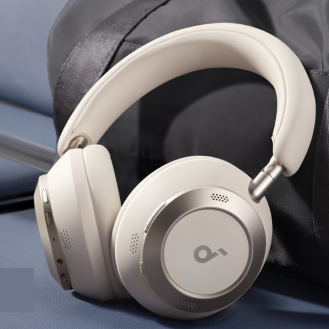 Anker Soundcore Space One Pro, Foldable Over-Ear, ANC, BT Headphones, white 
אוזניות קשת יוקרתיות, אוזניות אלחוטיות מתקפלות עם השתקת רעשים אקטיבית, דגם ספייס וואן פרו מבית אנקר סאונדקור,  צבע לבן

