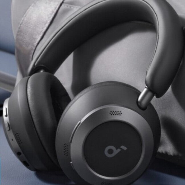 Anker Soundcore Space One Pro, Foldable Over-Ear, ANC, BT Headphones, Black
אוזניות קשת יוקרתיות, אוזניות אלחוטיות מתקפלות עם השתקת רעשים אקטיבית, דגם ספייס וואן פרו מבית אנקר סאונדקור,  צבע שחור
