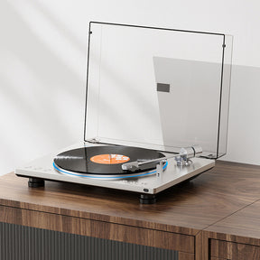 FiiO TT13 – Fully Automatic Vinyl Turntable with Bluetooth, Built-in Phono Pre-Amp and Remote Control
פטיפון אוטומטי לחלוטין כולל בלוטוס, קדם מגבר מובנה ושלט רחוק  FiiO TT13
