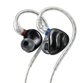 FIIO FH3 InEar Monitor IEM Headphones,Black אוזניות מוניטור בתוך האוזן עם רמקולי בריליום, צבע שחור