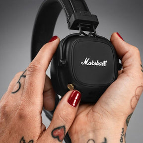 Marshall Major IV On-Ear Bluetooth Headphone, Black. אוזניות מרשל אלחוטיות על האוזן, צבע שחור